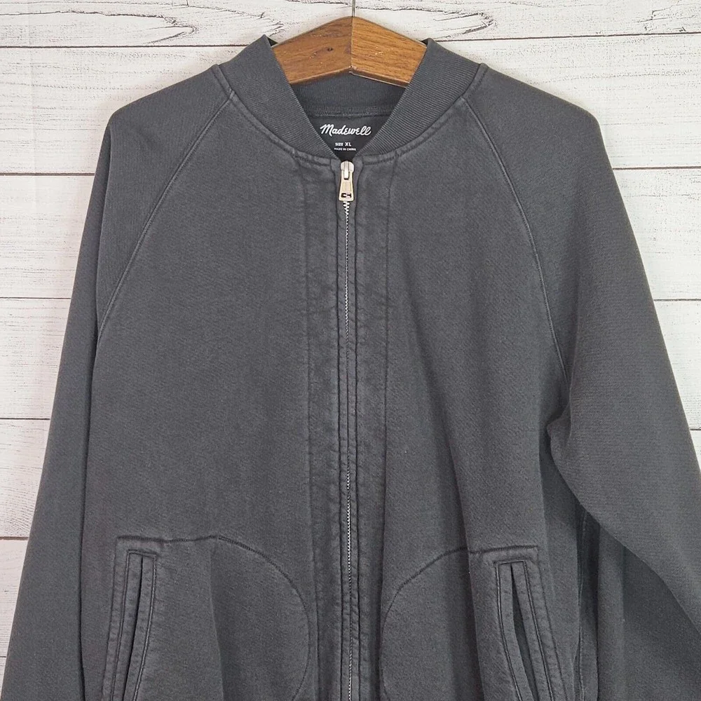 Men's Madewell Gray Zip Up Cotton Sweater Size XL